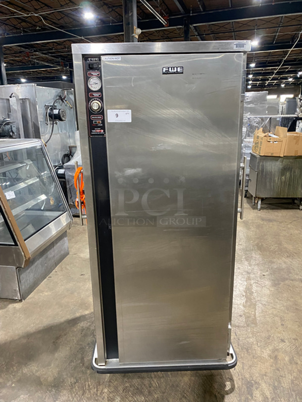 NICE! FWE Commercial Full-Size Food Warming Holding Cabinet! All Stainless Steel! On Casters! Model: UHS12 SN: 02037701 120V 1 Phase