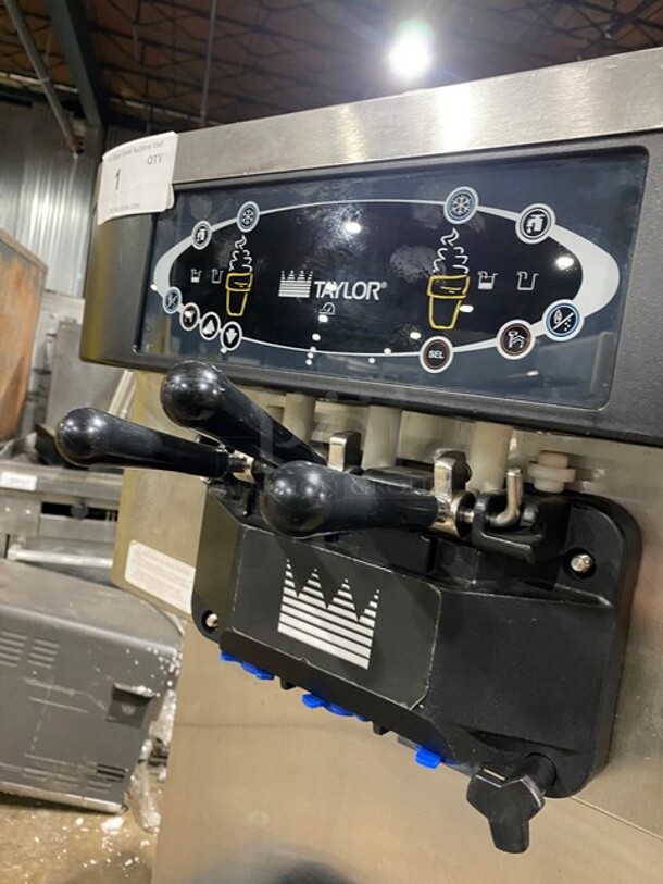 WOW! Taylor Crown Commercial 3 Handle Soft Serve Ice Cream Machine! All Stainless Steel! On Casters! Model: C71333 SN: M0072954! 208/230V 60HZ 3 Phase - Image 8 of 10