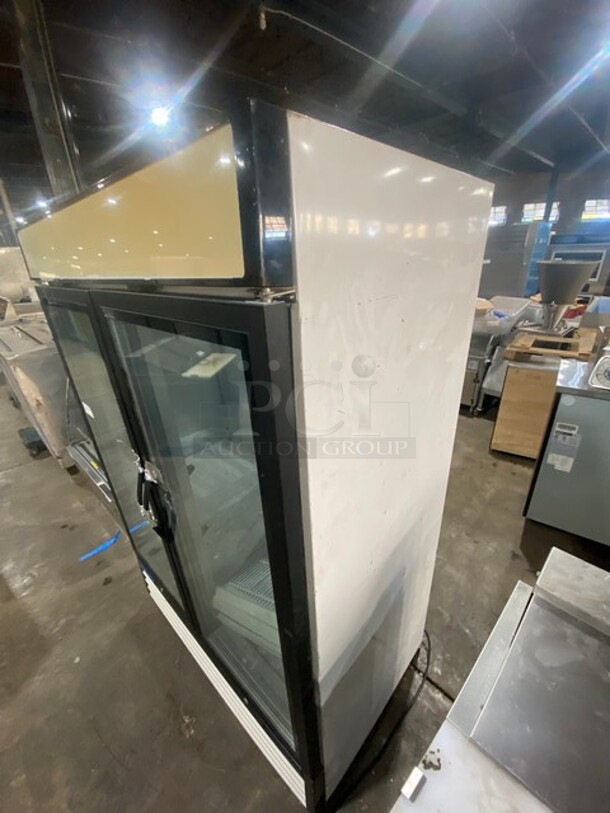 LATE MODEL 2019! Central Commercial 2 Door Reach In Refrigerator Merchandiser! With Poly Coated Racks! With View Through Doors! Model 69K115HC Serial 9064722! 115V 1Phase! Working When Removed! - Image 2 of 7