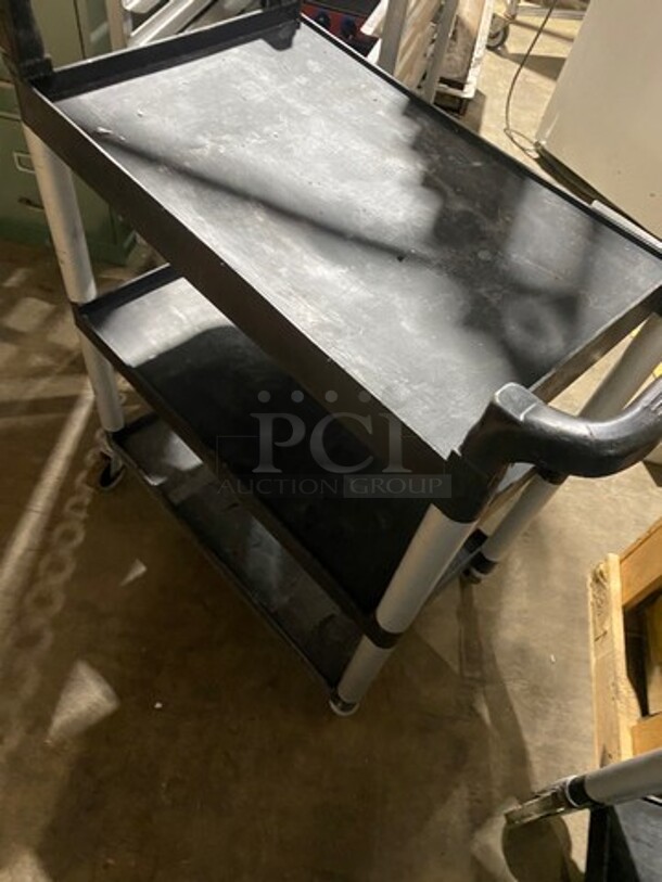 Qualite Commercial 3 Tier Poly Utility Cart! On Casters! - Image 4 of 7