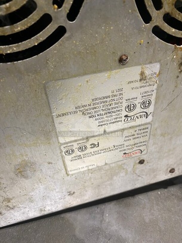 Avantco Counter Top Single Induction Burner Cook Top! Model IC1800! 120V 1 Phase!  - Image 6 of 7