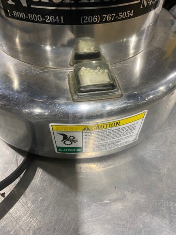 Nutrifaster Commercial Countertop Juicer Extractor! Solid Stainless Steel! Model: N450 SN: 459122012 110V - Image 8 of 9