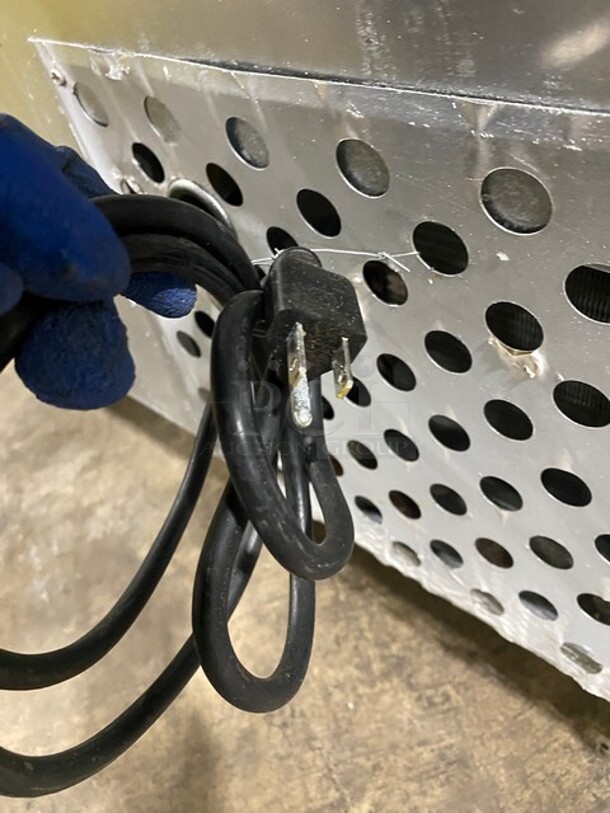 NICE! Leader Commercial Refrigerated 2 Door Lowboy/Worktop Cooler! All stainless Steel! With Metal Rack! On Casters! 115V 1 Phase! Model: LB48 S/C SN: PY08M0308! - Image 8 of 8