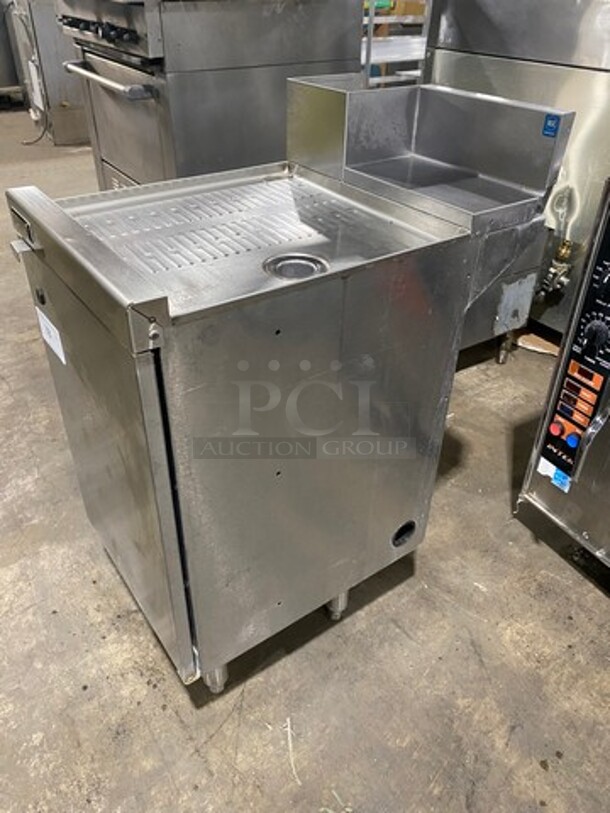 Perlick Under The Counter Drainboard! With Back Splash! With Storage Space Underneath! All Stainless Steel! On Legs! - Image 2 of 7