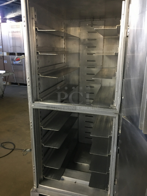 Cres Cor Commercial Insulated Warming/Proofing Cabinet! With 2 Half Doors! Holds Full Size Trays! All Stainless Steel! On Casters! Model: 5495039 SN: HJGK5032B 120V 60HZ 1 Phase - Image 5 of 8