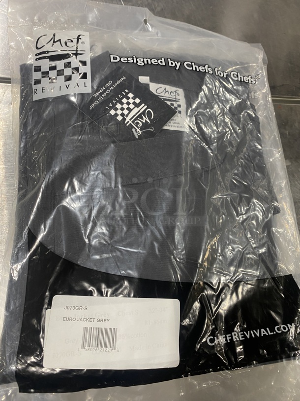 CHEFREVIVAL Knife and Steel Chef Jacket Black size-S! YOUR BID! - Image 2 of 3