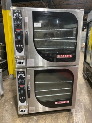 Sweet! Blodgett Double Full Size Natural Gas Powered Boilerless Combi Oven! Model   BX-14G! All Stainless Steel  On casters! 130,000 BTU Double-Stack! 2 X Your Bid Makes One Unit! 