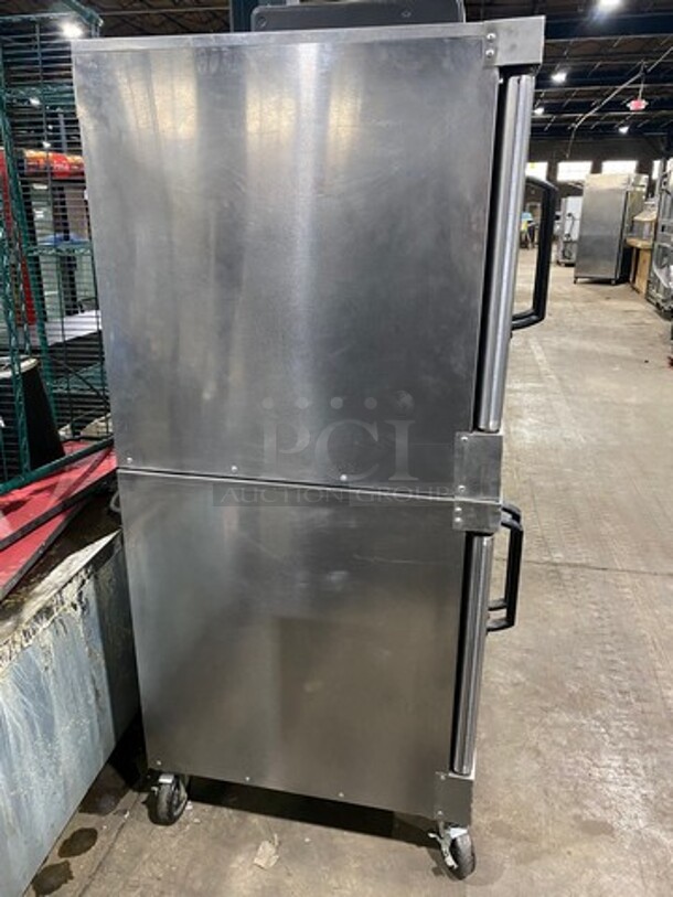 NICE! Vulcan Commercial Electric Powered Double Deck Convection Oven! With View Through Doors! Metal Oven Racks! All Stainless Steel! On Casters! 2x Your Bid Makes One Unit! Model: VC4ED SN: 481871349 480V 60HZ 1/3 Phase - Image 2 of 10