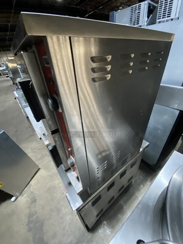 Wow! Vulcan Electric Powered Commercial Dual Cabinet Steamer! Model VGX24E Serial 2710950! 208V 3 Phase! On Legs!  - Image 2 of 8