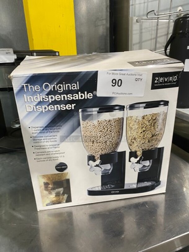 NEW! IN THE BOX! Zevro Countertop Dual Hopper Cereal Dispenser!