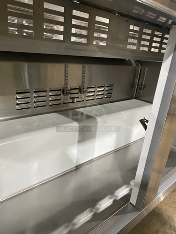 Avantco Commercial Refrigerated Mega Top Sandwich Prep Table! With 2 Door Storage Space Underneath! All Stainless Steel! On Casters! Model: 178APT48HC SN: 6302424718081717 115V - Image 6 of 7