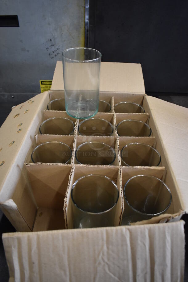 3 Boxes of 12 BRAND NEW! Beverage Glasses. Missing 2. 4x4x6. 3 Times Your Bid!