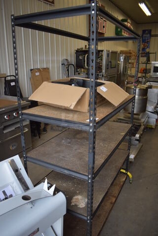 Black Metal 5 Tier Shelving Unit. 48x24.5x72