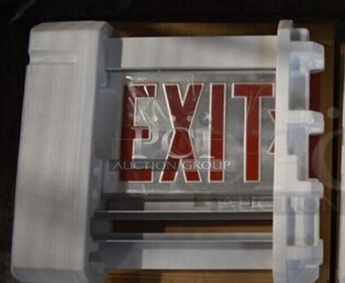 4 Various IN ORIGINAL BOX! Exit Signs; F2RP W 2 RMR DA 120/277 PNL, F2RP W 1 RC 120/277 PNL and 2 F2RP W 2 RMR 120/2777 PNL. 4 Times Your Bid!