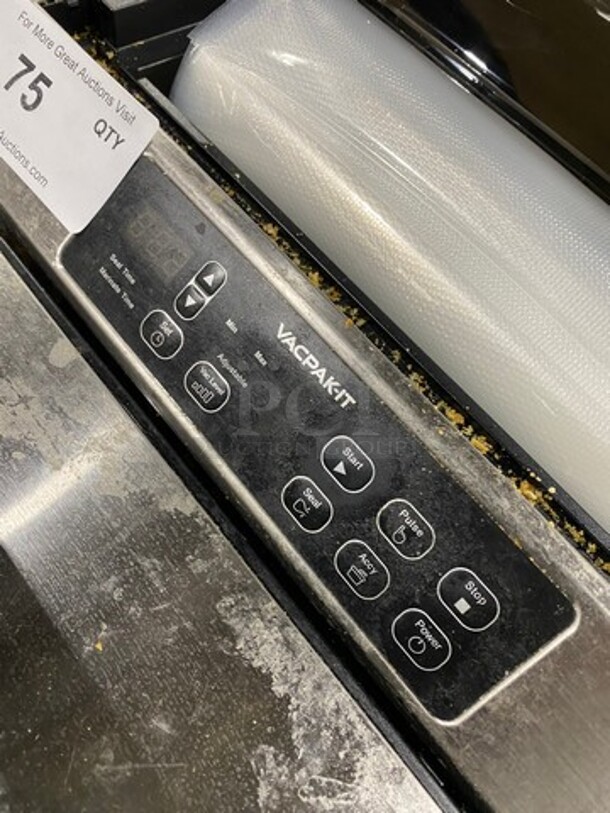 Vacpak It Commercial Countertop Vacuum Sealer! Stainless Steel Body! Model: YJS614 SN: M6141001912000428 120V - Image 7 of 9