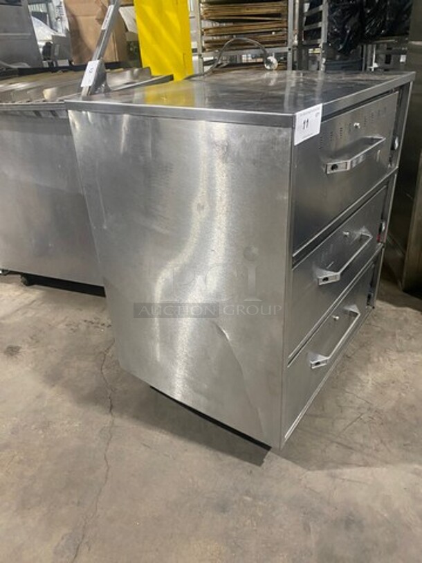 Hatco Commercial Countertop Electric Powered 3 Drawer Warmer! Solid Stainless Steel! - Image 2 of 9