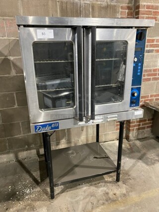 Duke Commercial Gas Powered Convection Oven! With View Through Doors! Metal Oven Racks! All Stainless Steel! On Legs! Model: 6/13!