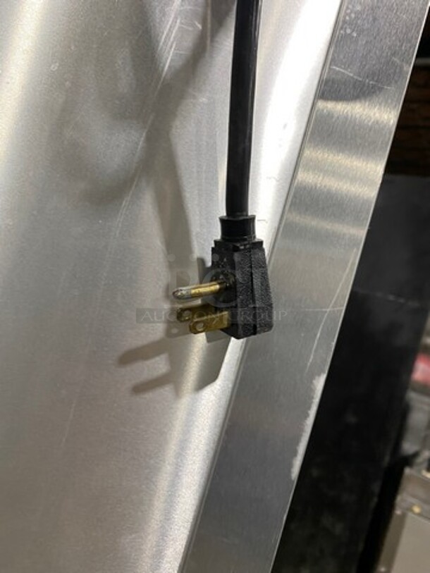 NICE! True Commercial 2 Door Reach In Cooler! With Poly Coated Racks And Pan Rack! All Stainless Steel! On Casters! Model: TG2R2S SN: 7325119 115V 1 Phase! Working When Removed! - Image 9 of 9
