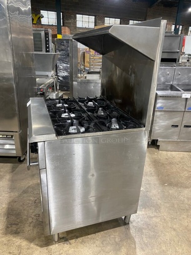 LATE MODEL! 2021 Rocket Commercial Natural Gas Powered 6 Burner Stove! With Raised Back Splash And Salamander Shelf! With Oven Underneath! All Stainless Steel! On Legs! Model: RCPRO36GST SN: 2572612109280373 - Image 2 of 10