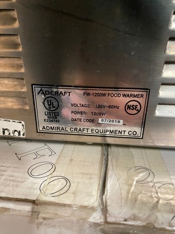 NEW! IN THE BOX! LATE MODEL! 2019 Adcraft Commercial Countertop Single Well Food Warmer! All Stainless Steel! Model: FW1200W 120V - Image 12 of 12