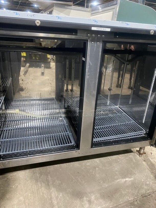 AMAZING! Perlick Commercial 4 Door Bar Back Cooler! With Poly Coated Racks! All Stainless Steel! On Legs! Remote Compressor/No Compressor! Model: BR96 SN: 676683 115V 60HZ 1 Phase - Image 6 of 11