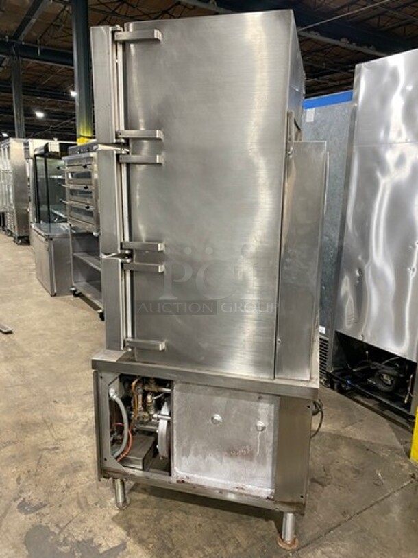 GREAT! Vulcan Commercial Triple Deck Pressure Steam Cooker! All Stainless Steel! On Legs! Model: VHL3G SN: 271155958 120V 60HZ 1 Phase - Image 3 of 12