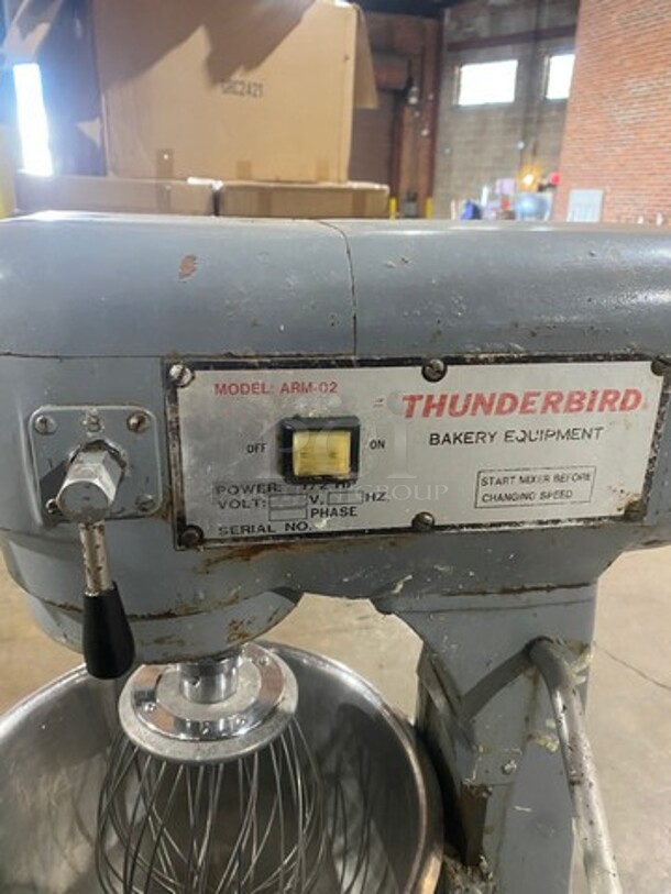Thunderbird Commercial 20 Quart Planetary Mixer! With Bowl! With Whip Attachment! Model ARM02! 115V 1Phase! - Image 7 of 10