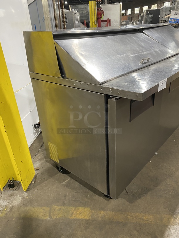 TRUE All Stainless Steel Refrigerated 3 Door Mega Top Sandwich Prep Table!  On Casters! Model QA-72-30M-B Serial 1-3456552 115V/60Hz/1 Phase - Image 2 of 9