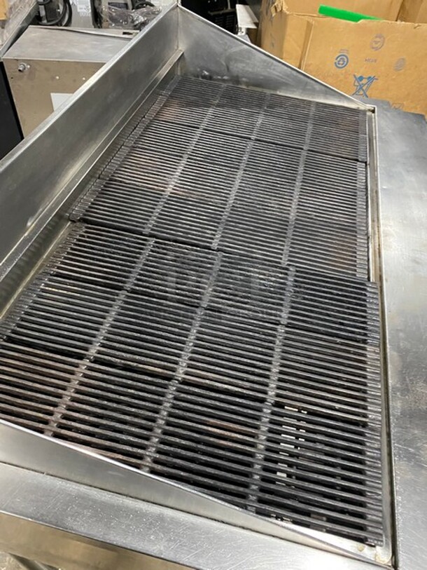 Commercial Natural Gas Powered Char Broiler Grill! With Back And Side Splashes! All Stainless Steel! On 
Commercial Casters! - Image 5 of 8