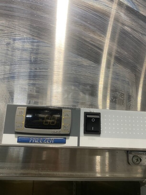 Norlake Commercial 2 Door Reach In Freezer! With Poly Coated Racks! All Stainless Steel! On Casters! Model: NF522SSS SN: 11090408 115V 60HZ 1 Phase - Image 9 of 11