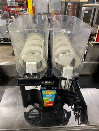 Bunn Commercial Countertop 2 Flavor Slushie/ Frozen Beverage Dispenser! Model: ULTRA2 SN: ULTR114944 120V 60HZ 1 Phase