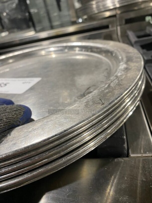 STAINLESS STEEL ROUND SERVING TRAYS - Image 3 of 3