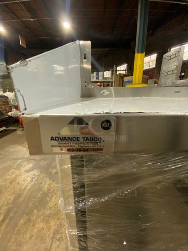 NEW! Advance Tabco Commercial Solid Stainless Steel Wall Mount Shelf! - Image 6 of 7