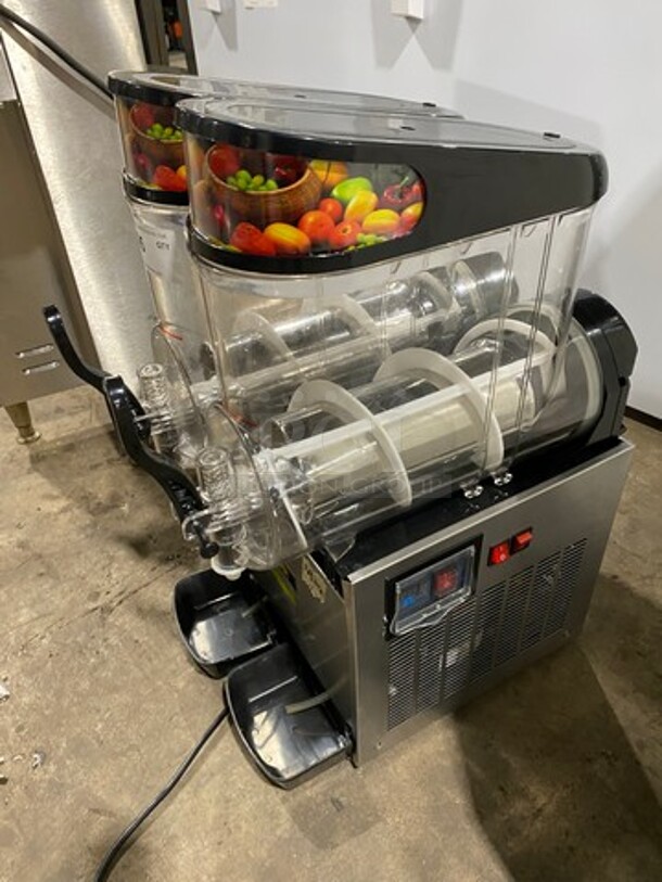 Vevor Commercial Countertop 2 Flavor Slushie/ Frozen Beverage Dispenser! Model: SC2 SN: 21043695 110V - Image 2 of 11