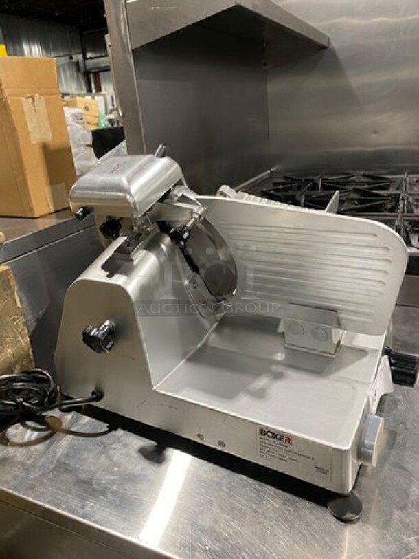 Boxer Commercial Countertop Deli/ Meat Slicer! All Stainless Steel! Model: SLR5009 SN: 0800000907 110V - Image 2 of 9