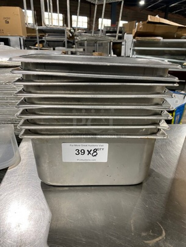 Assorted Size Commercial Steam Table/ Prep Table Food Pans! All Stainless Steel! 8x Your Bid!