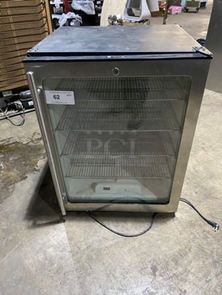 U-Line Commercial Countertop Single Door Cooler Merchandiser! With View Through Door! With Metal Racks! Model: UADA24RGLS13 SN: 1222211070004 115V 60HZ 1 Phase