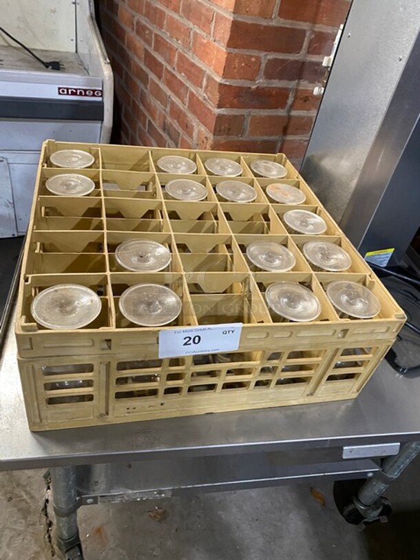 ALL ONE MONEY! Stemmed Wine Glasses! Includes Poly Cup Crate! - Image 1 of 3