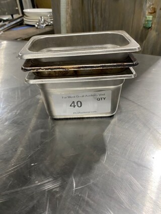 ALL ONE MONEY! Stanton Commercial Steam Table/ Prep Table Food Pans! All Stainless Steel!