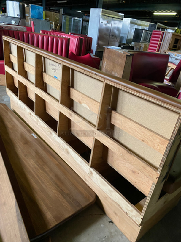 NEW! Single Sided Light Brown Cushioned Booth Seat! With Wooden Outline! Perfect For Up Against The Wall! Can Be Connected With Any Of The Booths Listed! - Image 3 of 7