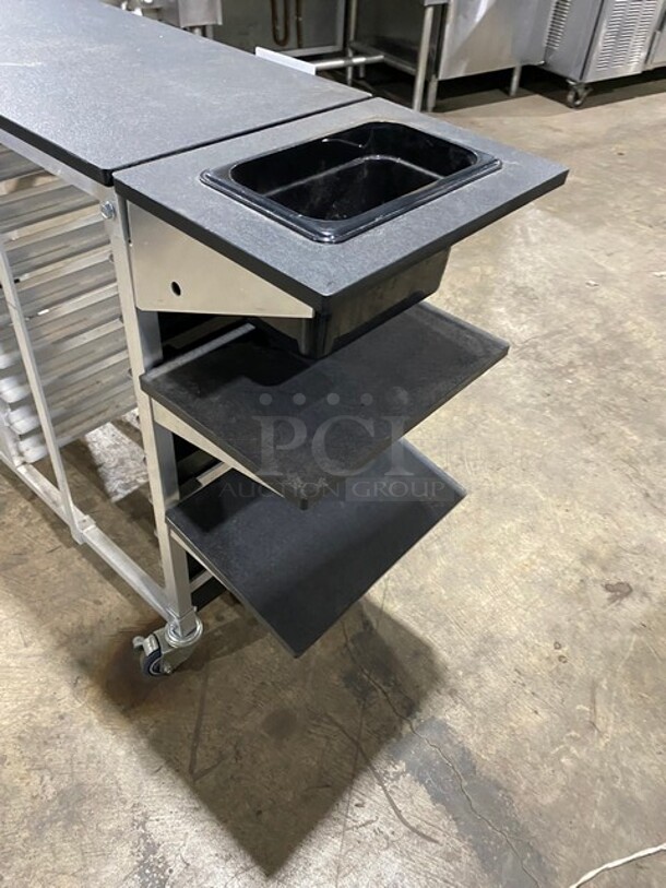 WOW! Commercial Custom-Made Prep Pan Rack! With Poly Top And Poly Shelves! On Casters! - Image 4 of 8