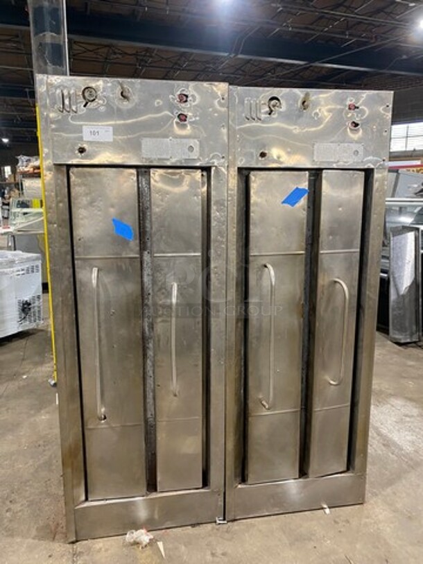 Bari Commercial Natural Gas Powered Double Deck Pizza Oven! All Stainless Steel! 2x Your Bid Makes One Unit! Model: M648S SN: 1978 - Image 1 of 9