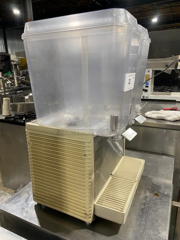 Crathco Commercial Countertop Dual Hopper Beverage Dispenser! With Poly Drip Tray! Clear Poly Jugs! Stainless Steel Body! Model: D254 SN: T209331 115V - Image 2 of 8