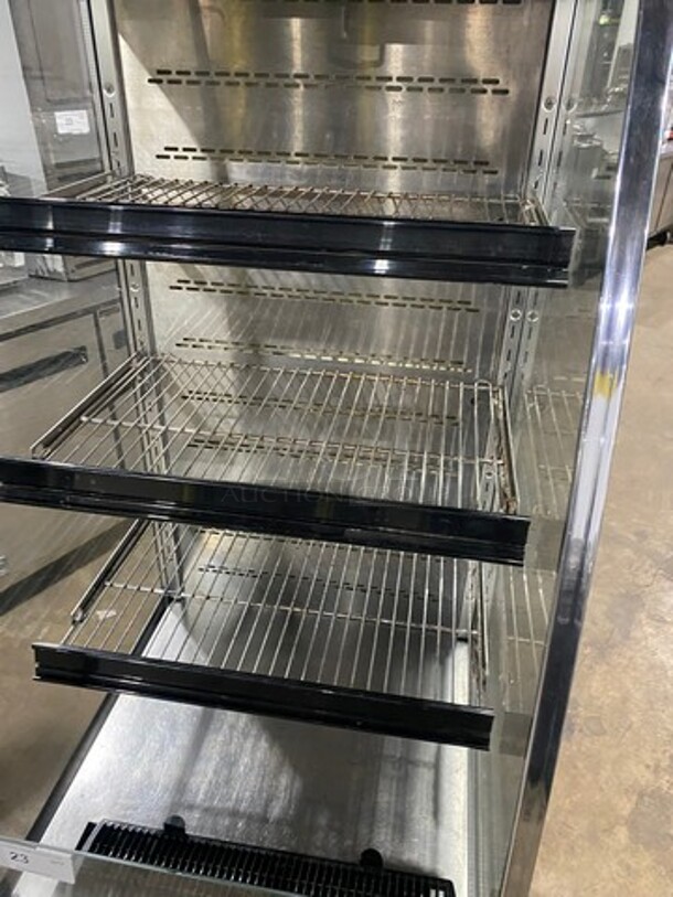 GORGEOUS! MARCHIA Stainless 
Steel Open Air Cooler Grab N Go Display Refrigerator! Model MDS250 110V-120V On Casters! - Image 5 of 8