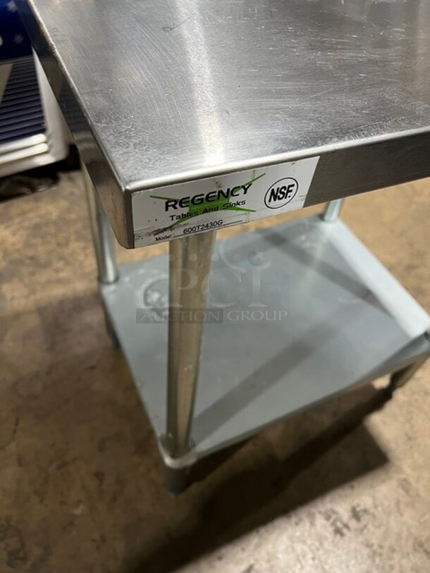Regency Stainless Steel Commercial Worktable With Undershelf! MODEL 600T2430G - Image 5 of 5