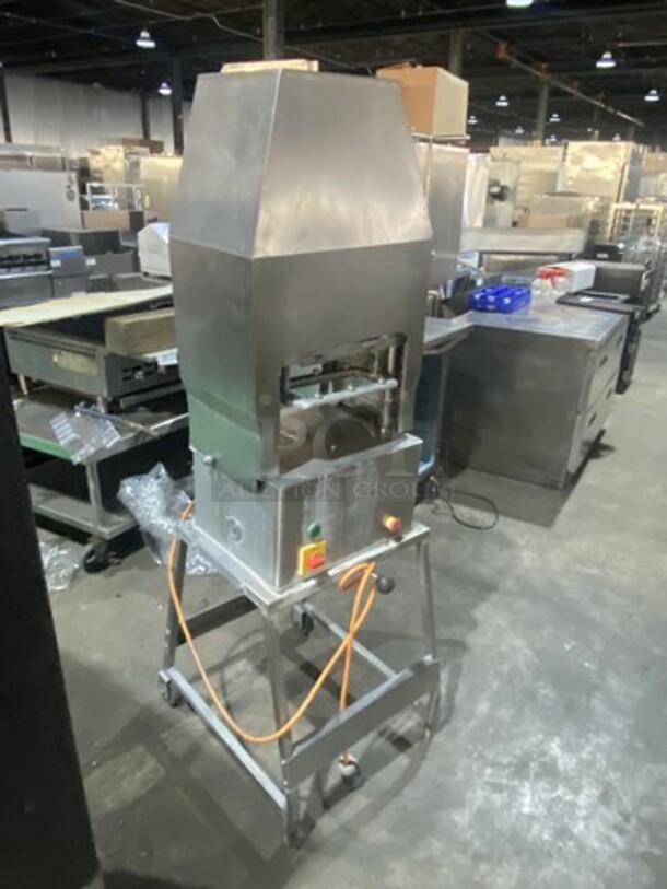Jaccard Floor Style Meat Tenderizer Machine! Model B93 Serial B2280! 1 Phase! With Extra Blades & Parts! On Stand!  - Image 2 of 10