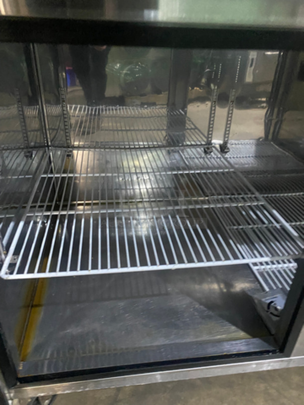 Commercial Refrigerated Pizza Prep Table! With 2 Door Underneath Storage Space! With Poly Coated Racks! All Stainless Steel! On Casters! Model: PT67 SN: 11100035 115V 60HZ 1 Phase - Image 6 of 11