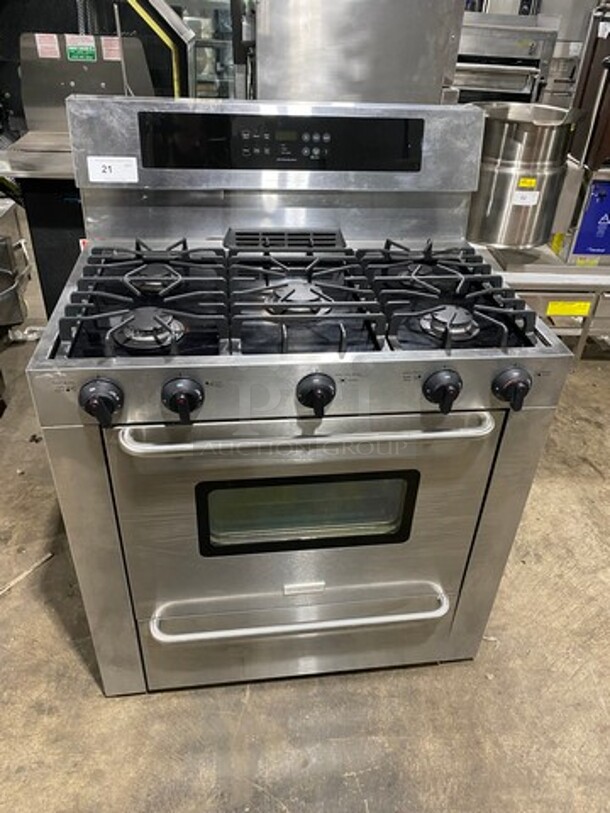 Frigidaire 5 Burner Stove! With Oven Underneath! Metal Oven Racks! All Stainless Steel! - Image 1 of 12