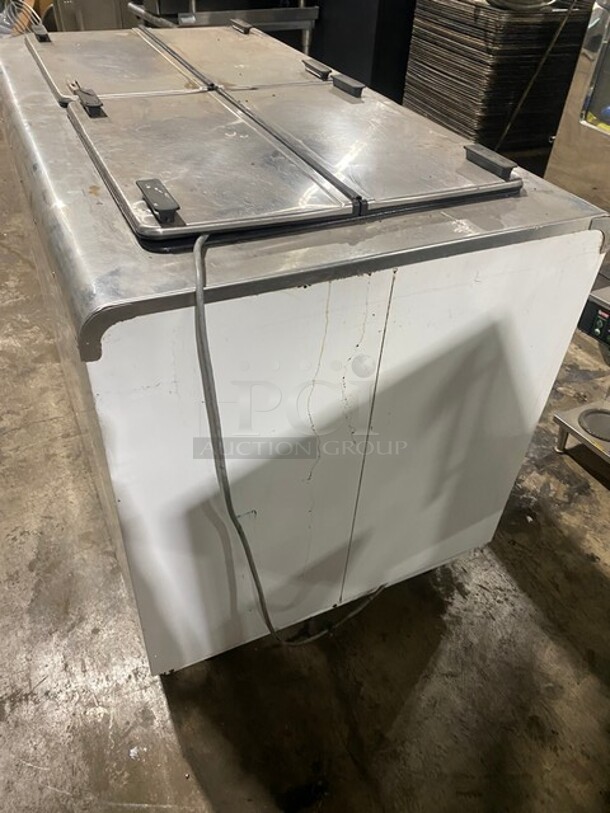 Kelvinator Commercial 4 Door Ice Cream Freezer/Dipping Cabinet! All Stainless Steel Top! On Casters! - Image 4 of 9