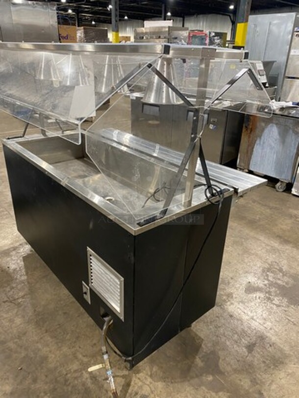 Vollrath Commercial Refrigerated Food Serving Station Counter/ Cold Pan! With Sneeze Guard! With Lowering Prep Line! Stainless Steel Body! On Casters! Model: R3871660 SN: B31500809205001 120V 60HZ 1 Phase - Image 4 of 11